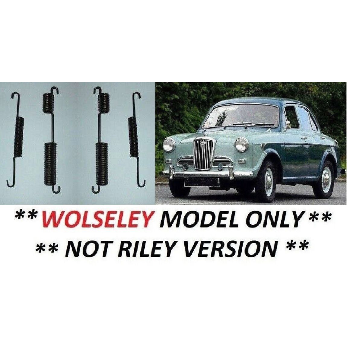 REAR BRAKE SHOE SPRINGS x4 (Wolseley 1500) (1958- 65) 